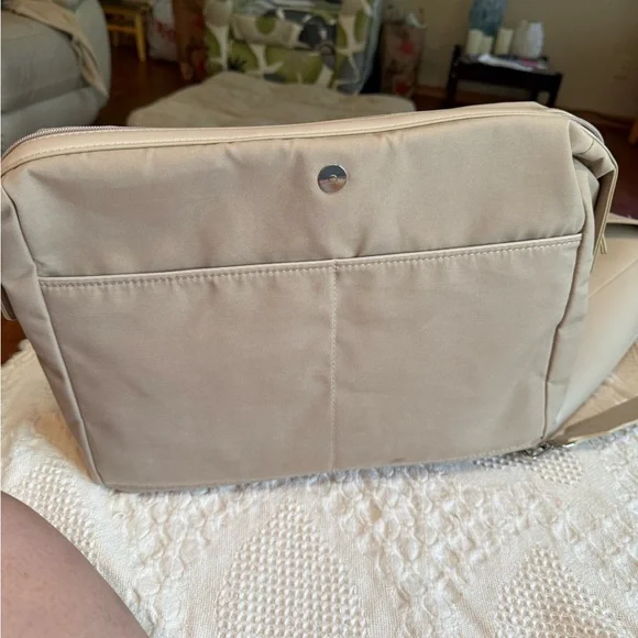 Calpak tote with laptop and device storage, taupe - Picture 12 of 15